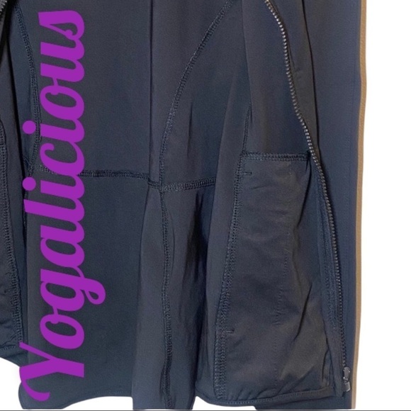 NWT YOGALICIOUS Full Zip Mock Neck Stretchy Running Jacket, Size Large - Picture 6 of 9